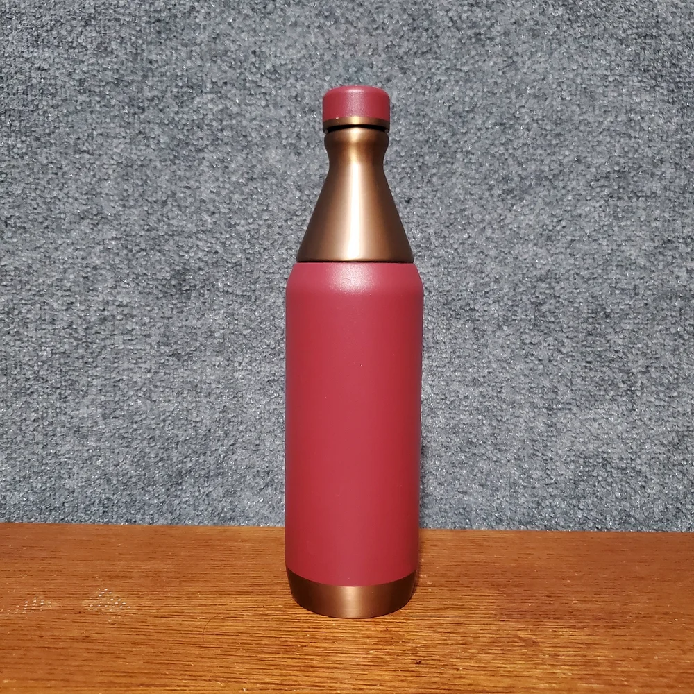Stanley 20 oz All Day Slim Bottle Stainless Steel Cranberry Rose Gold w/Lid Gym - Picture 6 of 11